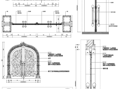  寺廟佛堂CAD施工圖 