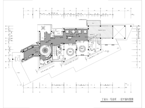  1000㎡两层私房菜馆cad平面图 