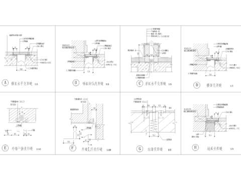 变形缝cad大样图 