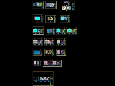  20款衣柜cad立面图库 