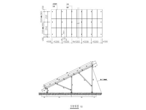  光伏发电通用模板cad图块 