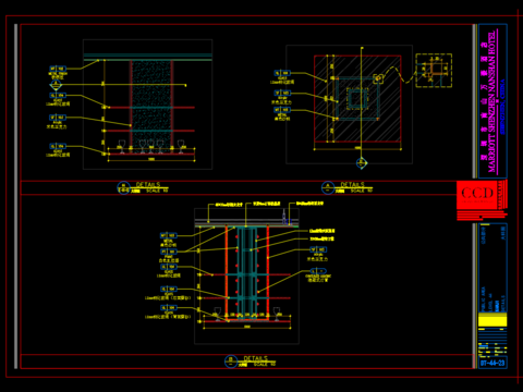  玻璃层板CAD施工图 