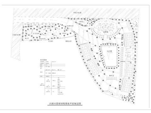  籃球訓練基地cad平面規(guī)劃圖 