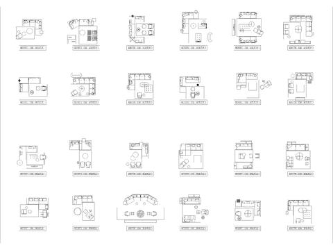  192套沙发组合cad图库 