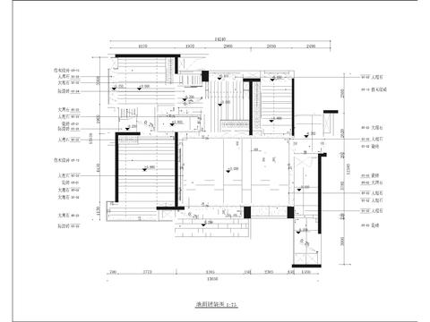  住宅水电及地面材质图 