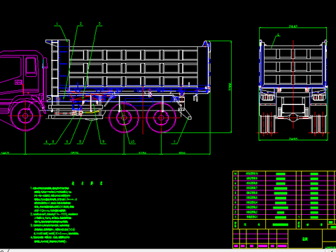  自卸汽车机械CAD节点大样 