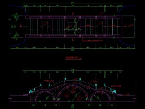  中式三供石桥节点大样 