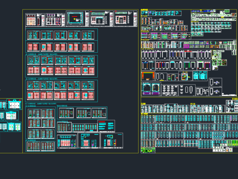  整木定制家居cad标准模块 