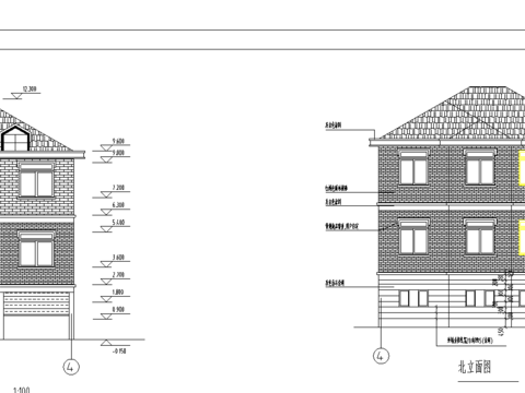  農(nóng)居房建筑cad施工圖 