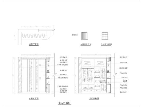  30款-室内衣柜装饰立面图CAD图库 