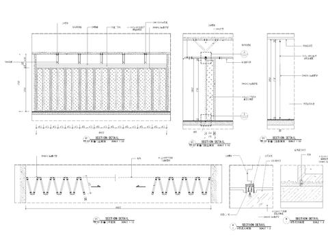  铝合金折叠门cad大样图 