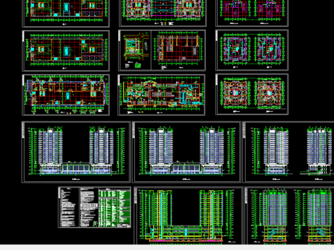  商住楼cad施工图 