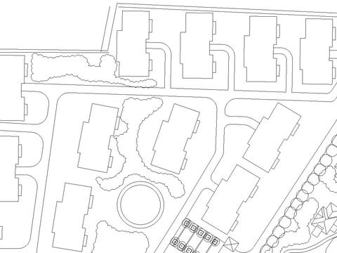  度假村方案cad图库 