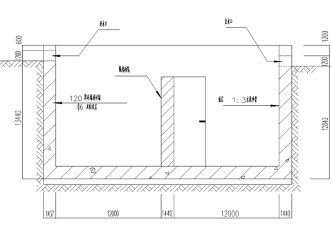  沉淀池构造CAD节点大样 