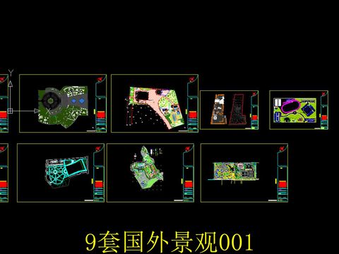  國外景觀cad施工圖 
