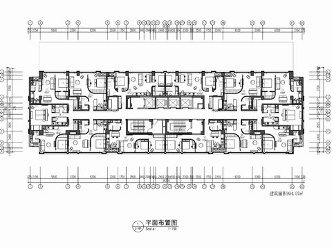  新富港中心公寓大堂 样板间cad平面图 