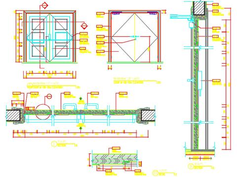  防火门CAD节点大样 
