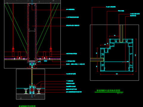  玻璃隔断节点大全 