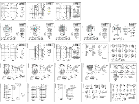  钢框结构办公室cad图库 