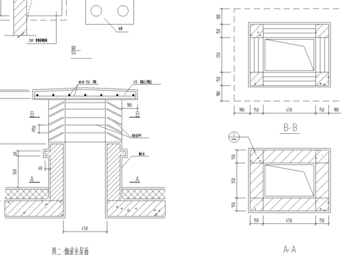  住宅烟道变截面CAD施工图 