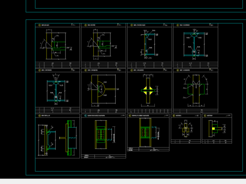  钢框架焊缝节点大样 