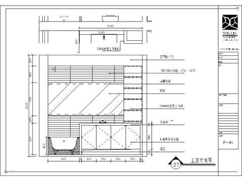  现代风水岸枫情130㎡住宅装修施工图 