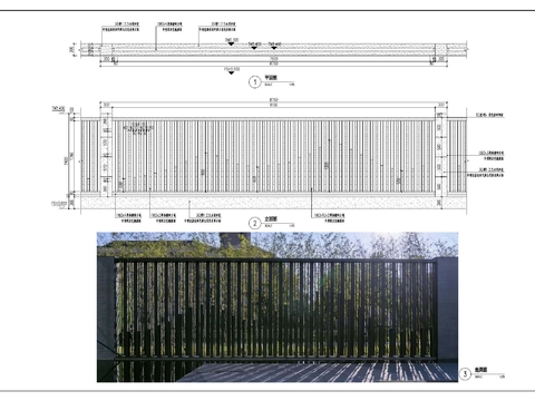  现代围墙CAD施工图 