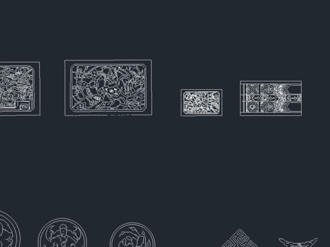  中式纹样cad图库 