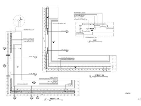  新中式入口对景墙节点大样图 
