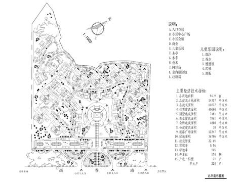  综合性小区全套规划布置图 
