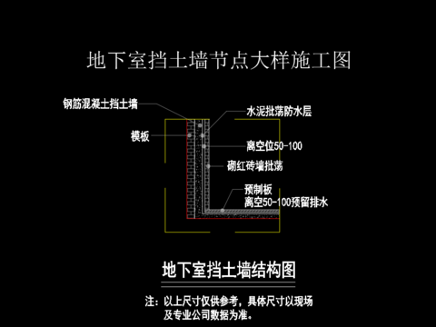  地下室挡土墙节点大样 