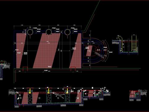  游泳池cad大样图 