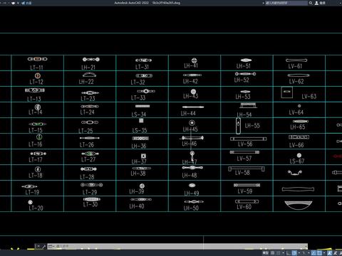  橱柜门板拉手 门拉手 拉手 门板 五金构件cad图库 
