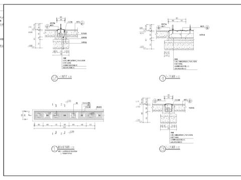  喷泉水景cad大样图 