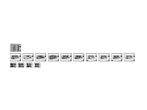  中式风格两房公寓cad施工图 