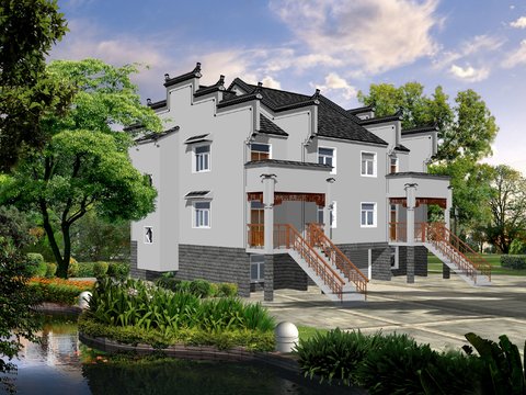  农村小康住宅方案带效果图 