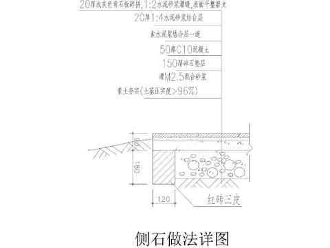 路缘侧石CAD大样图 