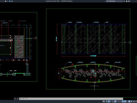  CAD玻璃门隔断模块 