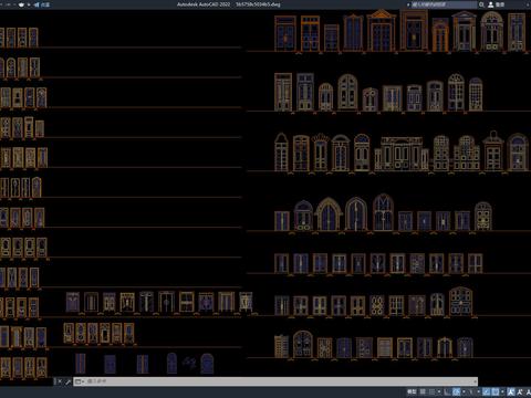 欧式造型入户门 入户门 门CAD图库 