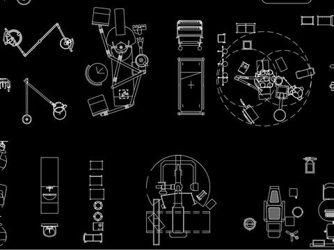  牙科诊所设备cad图库 