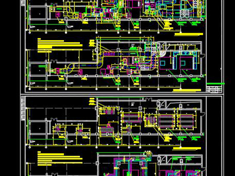  空调机房cad节点大样图 