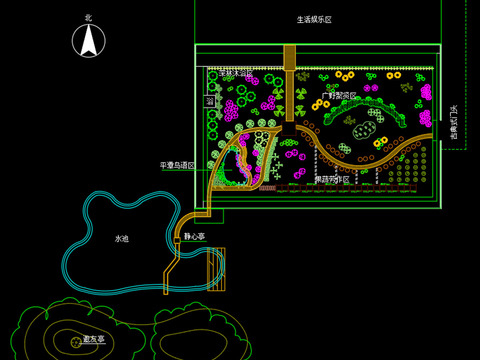  景观规划cad平面图 