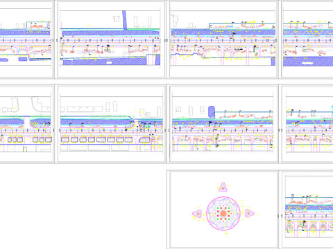  城市道路B标段绿化CAD竣工图 