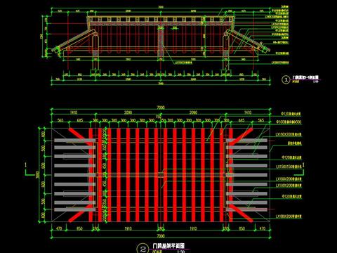  竹牌坊节点大样 