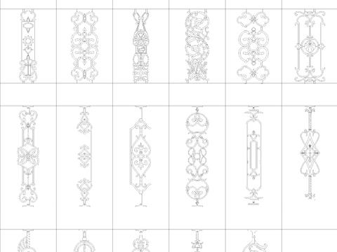  欧式铁艺护栏元素 