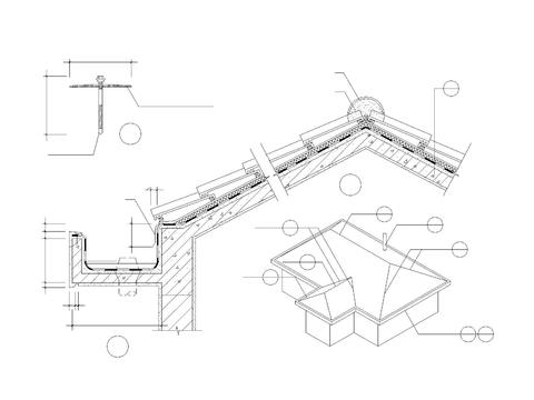  坡屋面建筑构造 屋脊脊瓦 玻纤瓦屋面等 