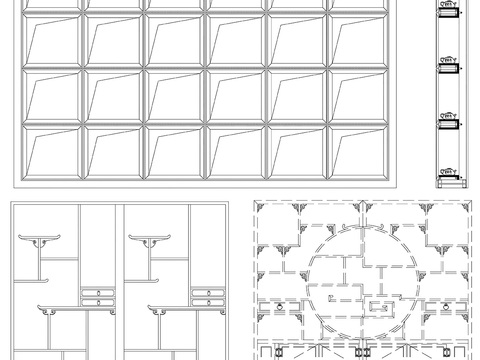  常用中式元素室内设计素材cad图库 