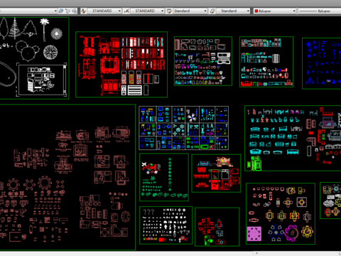  室内图库设计cad施工图 