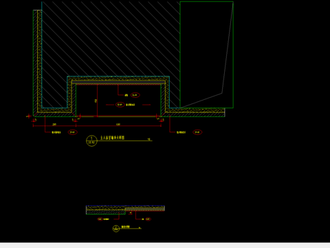  主浴室洗手台节点大样 