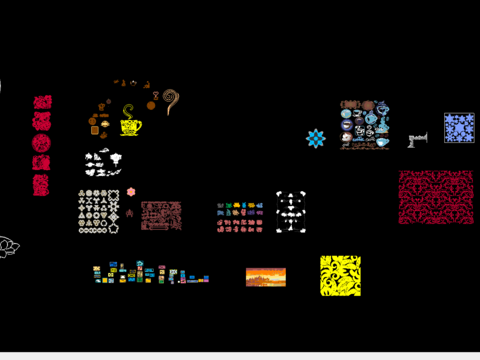  中式图案花纹cad图库 